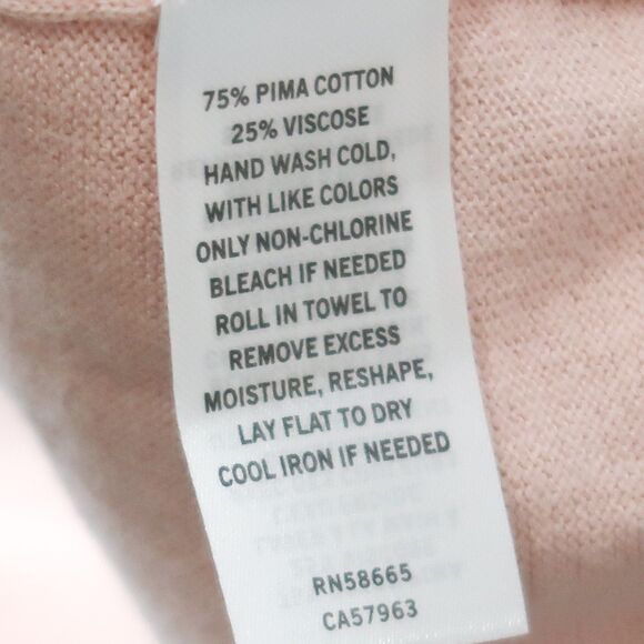 Nordstrom Womens Pima Cotton Cardigan‎ Sweater Size Medium Pink Office Staple - Picture 7 of 8